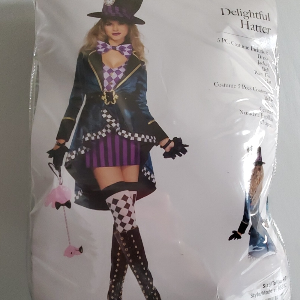 Womans sm. DELIGHTFUL HATTER halloween costume